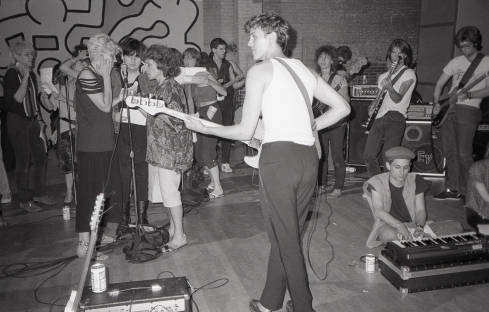Playing bass in the East Village Orchestra, The Palladium, 1985